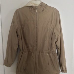 Beige Parka Hooded Jacket